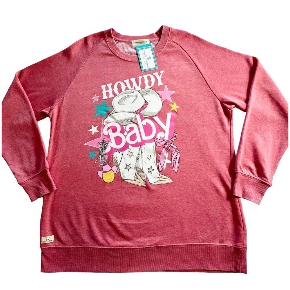 SIMPLY SOUTHERN MEDIUM “HOWDY BABY” Long Sleeve Sweatshirt
